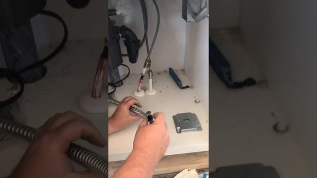 Installing Electrical outlet for the dishwasher in the island