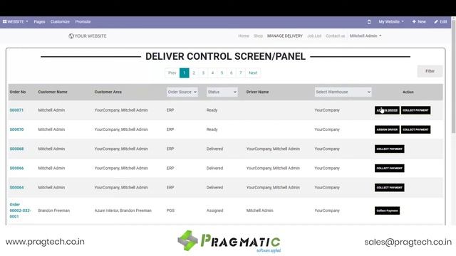 Odoo Home Delivery Control System for any Business