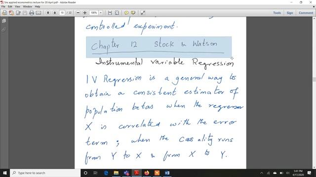Threats to Internal Validity and Introduction to Instrumental Variable Regression, Use of TSLS. смотреть онлайн