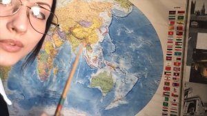 АСМР Ролевая игра, учитель географии, названия стран (урок 1)