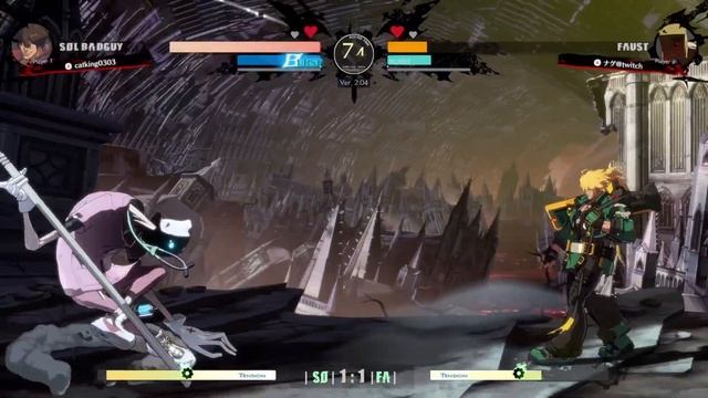 GGST ▰ Catking (Sol Badguy) vs Nage (Faust). Guilty Gear Strive Top Tier Matchup