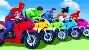 ЧЕЛОВЕК-ПАУК!на мотоцикле в трюковой заезде на спиральном мосту