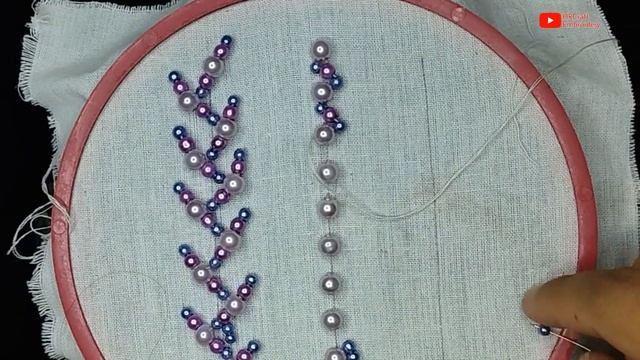 Beads Hand embroidery basic stitches tutorial for beginners || Beads embroidery design || Beads wor
