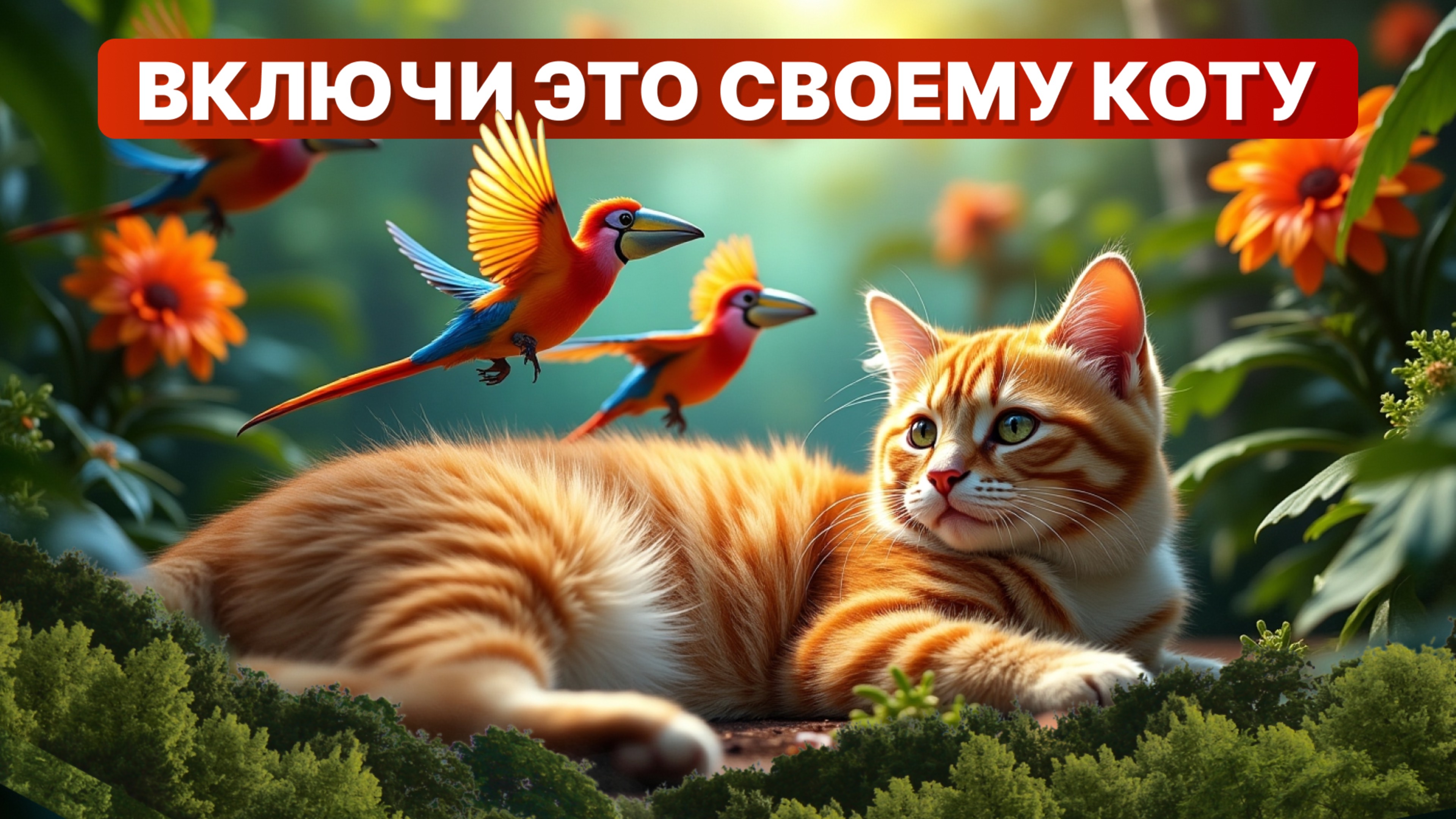 ПТИЧКИ КОТОРЫХ ОБОЖАЕТ ТВОЙ КОТ 🔥 cats tv, мультики для кошек, мультик для котов, кот тв cats game