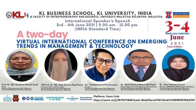 Virtual International Conference on Emerging Trends in Management  Technology 2021
