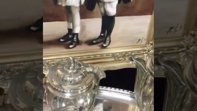 Чайно  кофейный стильный сервиз в стиле Ар деко. поднос в комплекте. серебрение. 1950-1960 Франция