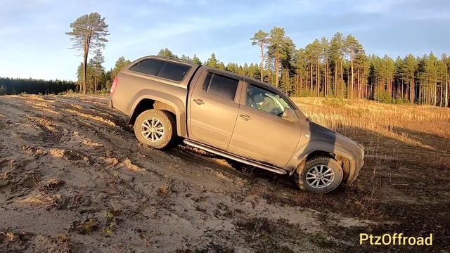 Volkswagen Amarok & Pajero sport2. Небольшое сравнение работы имитации блокировок. часть 1.