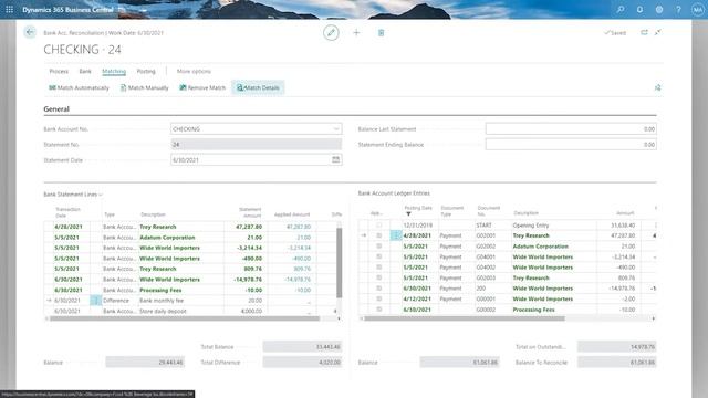 Video: Microsoft Dynamics 365 Business Central - Perform a Bank Reconciliation - English смотреть онлайн