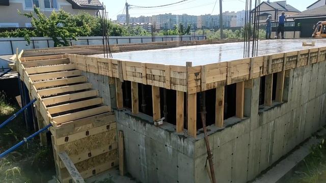 Армирование плиты перекрытия.