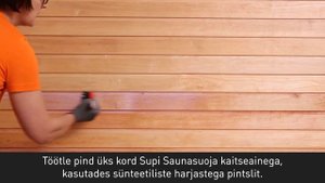 Tikkurila toonitava saunakaitseainega Supi Saunasuoja töötlemine