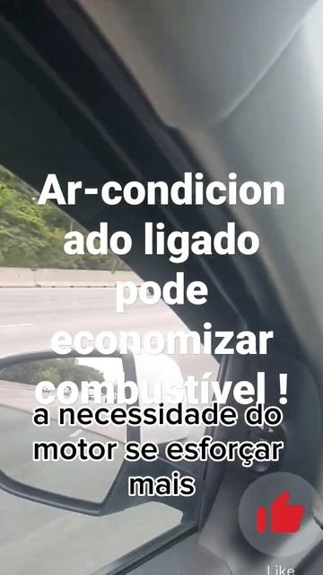 ar-condicionado ligado economizando combustível. #ecomiadecombustivel #arcondicionado #carros