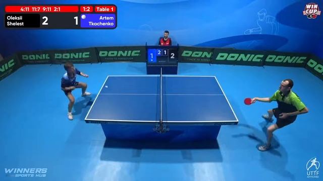 02:30 Oleksii Shelest 2 - 3 Artem Tkachenko West 5 WIN CUP 02.10.2022 | TABLE TENNIS WINCUP