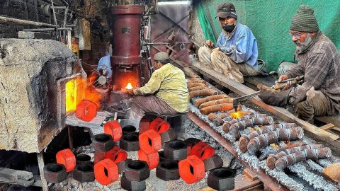 Процесс производства огромных Шестигранных гаек Производство на Мини-заводе