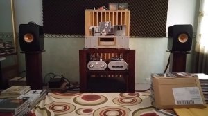 Kef Ls50 anniversary model with MF X-A100R & X-Ray CD player.