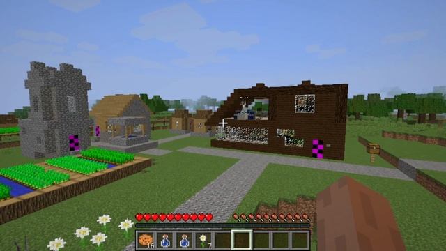 ПОМЕНЯЛИСЬ ДОМАМИ С ПЕЧЕНЬКОЙ НА 24 ЧАСА В  МАЙНКРАФТ | Кисель Minecraft