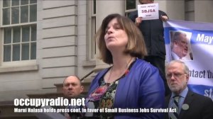 Marni Halasa - Press Conf. in Support of Small Business Jobs Survival Act