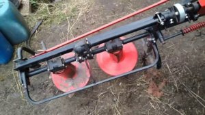 Работа роторной косилки