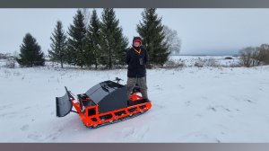 Толкаю снег 🤪🫡в прямом эфире,гусеничный снегоуборщик