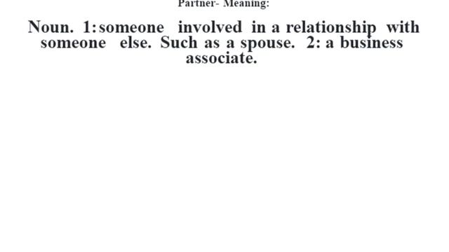 Partner definition | Partner meaning смотреть онлайн