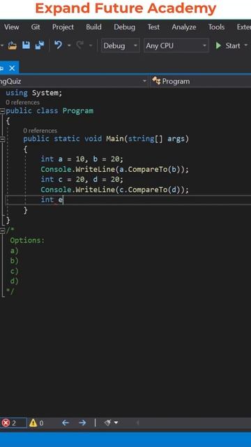 Programming Quiz Questions - Q41 - Expand Future Academy #Shorts #Programming смотреть онлайн