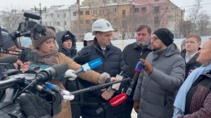 Начало сноса сгоревшего здания музтеатра