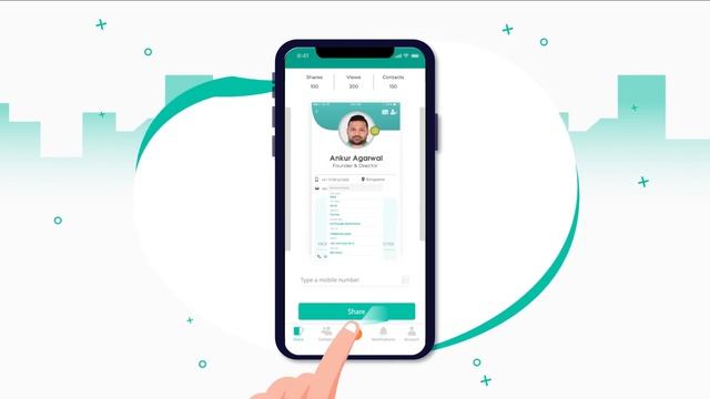 ProContact Digital Business Card App Explainer Video смотреть онлайн