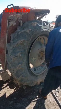 tractor Big tyre opening #shorts