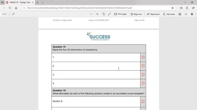 TAE16 Design Cluster short answer questions смотреть онлайн