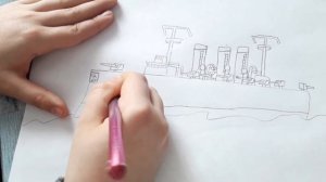 Как нарисовать крейсер "АВРОРА"
