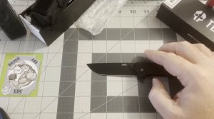 TEKTO F1 ALPHA FOLDING KNIFE BLACK G10/CARBON FIBER HANDLE D2 PLAIN BLACK BLADE