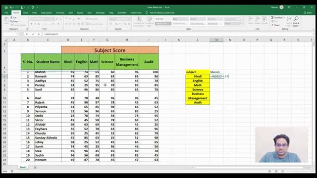 Excel Index Match Function -Father of Vlookup 2024 - Excellent Manish смотреть онлайн