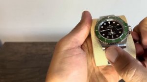 Rolex Submariner Date Green Mk2 Bezel Unboxing and First Look! Starbucks, Kermit #rolex