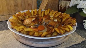 Картофель с куриным филе в духовке