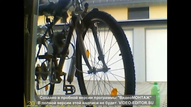 Первый запуск Велосипеда с бензиновым двиготелем . смотреть онлайн