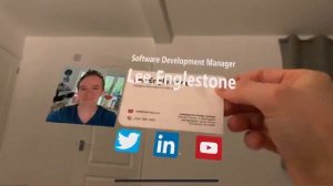 AR business card with headshot and social media attempt 1