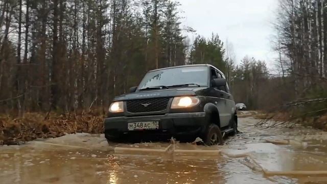 Уаз Патриот и Pajero sport 2 offroad. Ломаем лёд, добираемся до грязи. (часть 1. лайтовая)