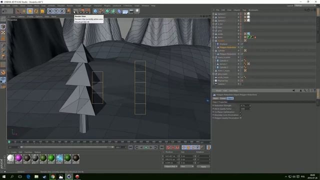 Low Poly w programie Cinema4D смотреть онлайн