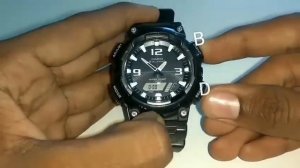 casio tough solar watch analog setting (model no-5208)