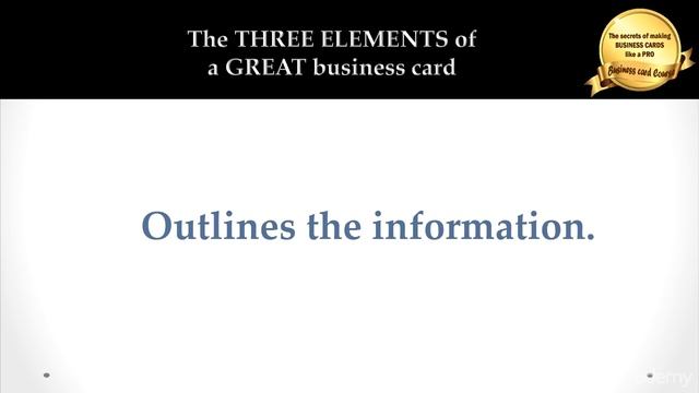 The three elements of a great business card смотреть онлайн
