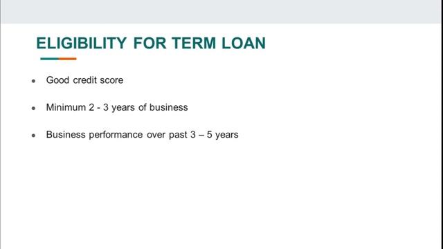 Business Term Loan