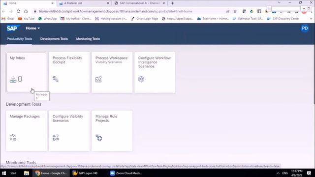 Process optimization using SAP iRPA, workflow and other services