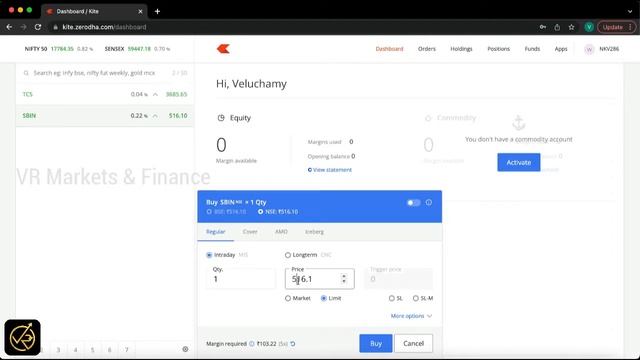 How to Buy/Sell shares💰💰 in Zerodha Kite in Tamil? Order types - Intraday & Delivery, L, M, SL, SL-
