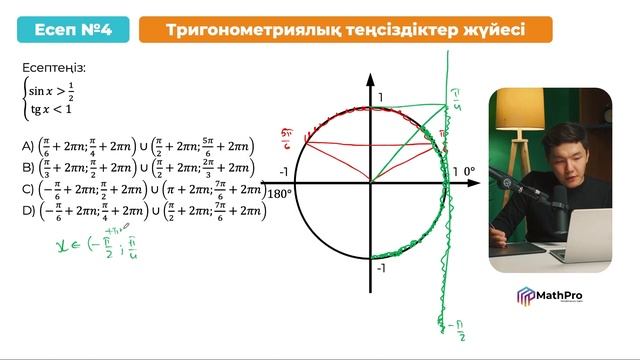 Тригонометриялық теңсіздіктер жүйесі