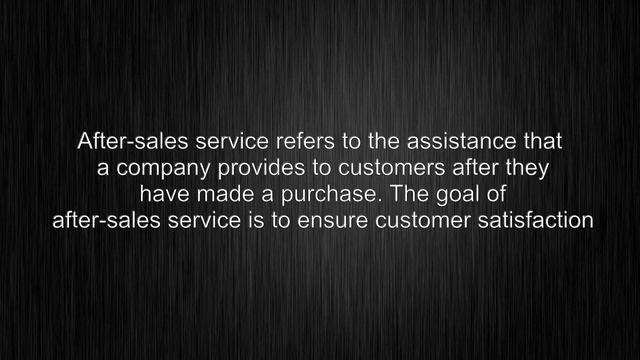 What's the meaning of "after-sales-service", How to pronounce? смотреть онлайн