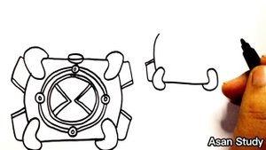 How to draw Ben 10 Watch, Omnitrix Drawing