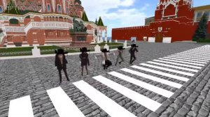 Флешмоб "Калинка-малинка" на красной площади
