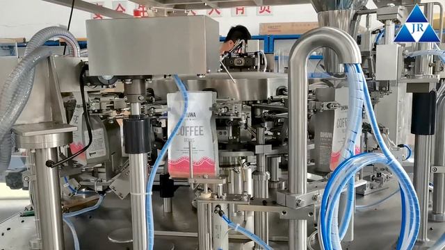 KenHigh/Coffee Beans & Powder Macaroni Oats Flakes Zipper Flat Bottom Premade Pouch Packing Machine смотреть онлайн