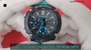 Casio G-Shock GA-2000 (5590) all settings instruction.