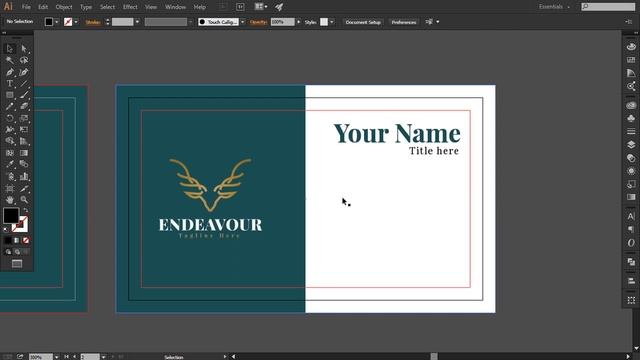 Elegant Business Card Design in Adobe Illustrator смотреть онлайн