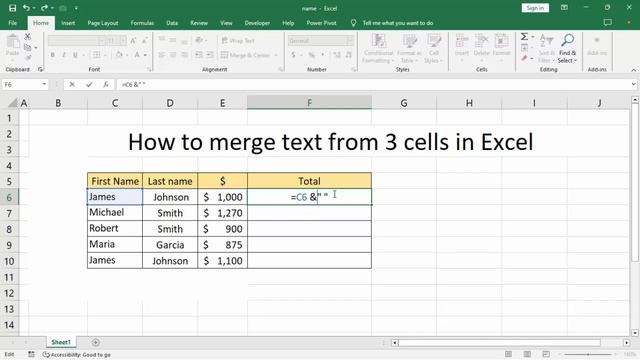 How to merge text from 3 cells in Excel смотреть онлайн